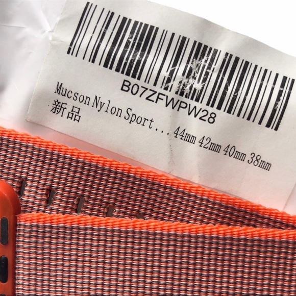 5/$20 NEW Orange Rust Nylon Webbing Band Apple Watch 38/40/41mm M - Picture 5 of 8